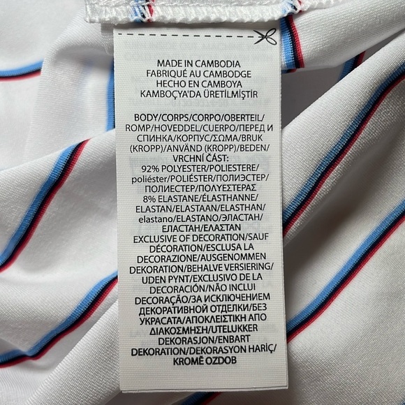 Ralph Lauren RLX white, blue and red stripes classic fit performance polo sz XL - Picture 6 of 8